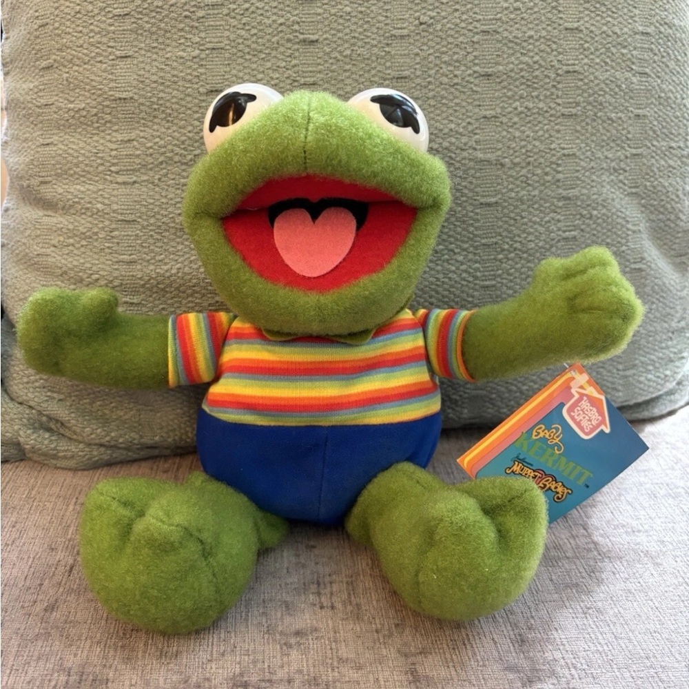 Vintage WT Baby Kermit Muppet Stuffie